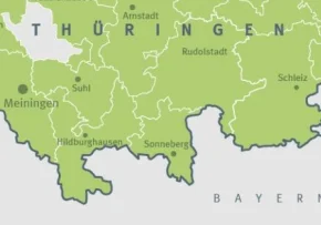 Karte Südthüringen | Foto: EKM